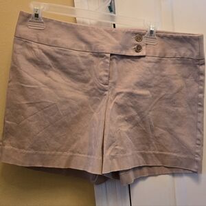 Boston Proper Womens Tan Khaki Shorts Tailored Cotton-Blend Size 12